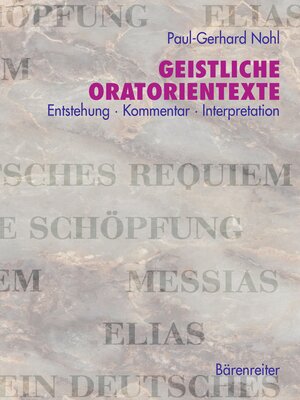 cover image of Geistliche Oratorientexte